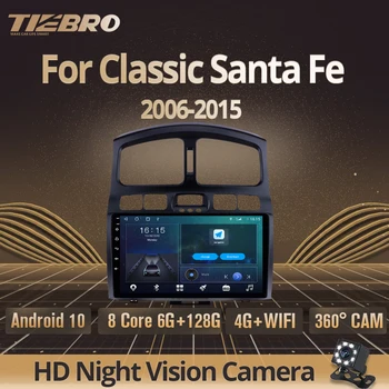TIEBRO 2 Din Android 10.0 autorádia Pre Hyundai Klasické Santa Fe 2006-2015 Auto Audio, Navigáciu GPS, WIFI, DVD Prehrávač Multimediálnych súborov