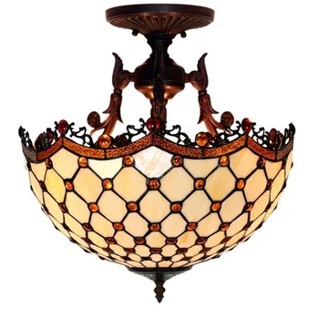Tiffany Stropné lampy, Ručne vyrábané Sklo Barokový Luxusné Závesné Svietidlo pre Foyer lôžková Izba Dia 1120 40 cm