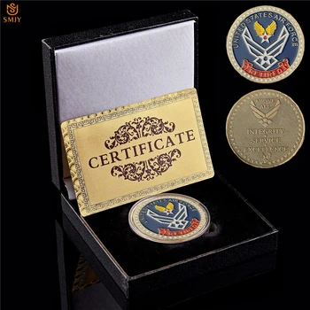 USA Dôchodku Air Force Integrity Service Excellence Vojenskej Slávy Medaila Token Výzvou Odznak Pamätné Mince Zber W/B