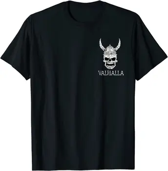 Valhalla Viking Lebky Bojovník Odin Mytológiu Nordic T-Tričko Krátky Rukáv Bežné 100% Bavlny O-Krku Lete Tees