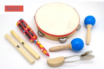 VEĽKÝ výpredaj 6pc nové hudobné nástroje hračky nastaviť drevené bicie nástroje pre dieťa predškolského deti hudobný rytmus vzdelávacích