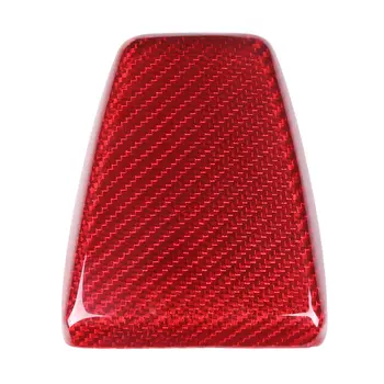 Vhodné pre-Ferrari 458 Rokov 2011-2016 Interiéru Vozidla Reálne Uhlíkových Vlákien Auto Sklo Výťah Spínač Kryt Červený