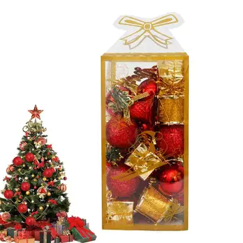 Vianočný Stromček Visí Ozdoby Nastaviť Dovolenku Prívesky Stromu Visí Zobrazili Kľúčové Tlačidlá S Laná Opakovane Mini Jingle Bells Strom Gule