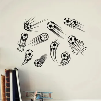 Vinyl na stenu-nálepky na futbal v pohode roztomilý cieľom arc odtlačkový domov detskej izby dekoratívne nálepky nástenná maľba diy jednoduché nálepky na stenu zq30