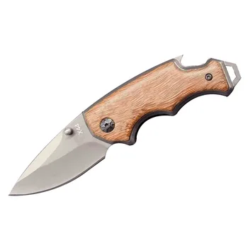 Vonkajšie vrecko na nôž s drevenou rukoväťou, 
Skladacie nože, 
Multi-účel camping nôž, 
Prenosný skladací nôž na ovocie