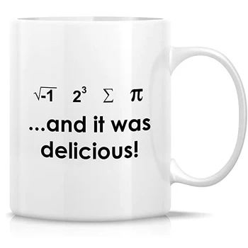Vtipný Hrnček - Ja Som Jedol Nejaký Koláč A Bolo To Chutné! Matematika Geek 11 Oz Keramické Hrnčeky Kávy - Vtipné, Sarkazmus, Motivácie, Inšpirácie