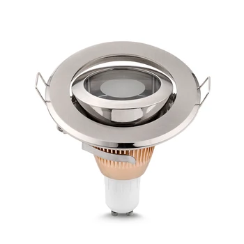 vysoko kvalitnej Zliatiny Zinku gu10 pätica mr16 zapustené LED bodové svietidlo rám kruhu satin montáž
