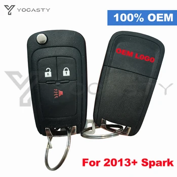 YOCASTY 100% Originálne OEM Flip Diaľkové Kľúča Vozidla 3 Tlačidlá 433 MHZ 8E Čip Na rok 2013 2014 2015 2016 Chevrolet Spark GM94543201