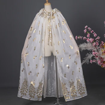 Zlatá Páva Hanfu Plášť S Klobúk Dospelých Čínsky Tradičný Festival Oblečenie Cosplay Kostým Hanfu Šaty Ženy Muži DNV16367