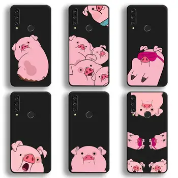 Závažnosť Padá Waddles Pig Ružový Telefón puzdro Na Huawei Y6P Y8S Y8P Y5II Y5 Y6 2019 P Smart Predseda Pro